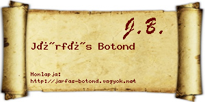 Járfás Botond névjegykártya