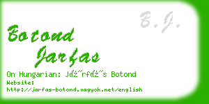 botond jarfas business card